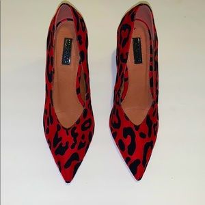 Red Leopard Print Shoe